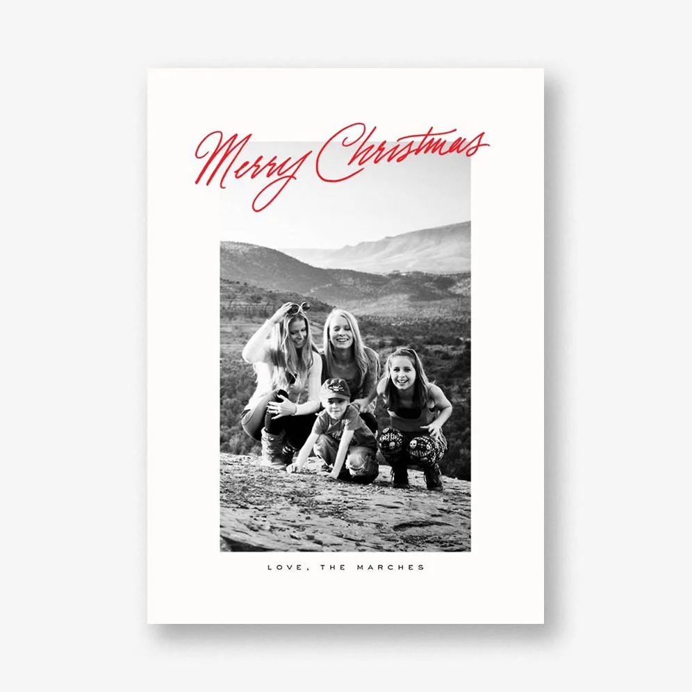 Inscribed Vertical Photo Card