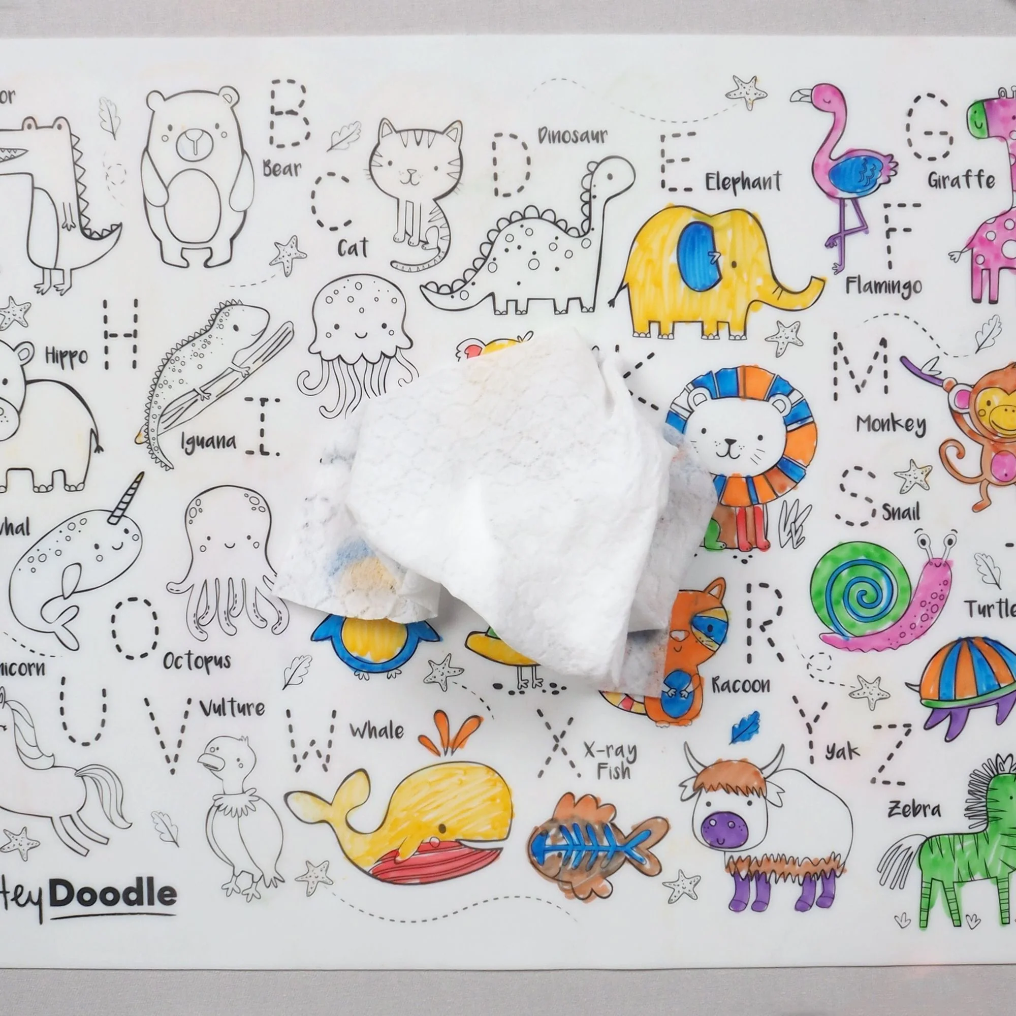 Into The Wild - Reusable silicone A3 mat: A to Z Animals - Image 11