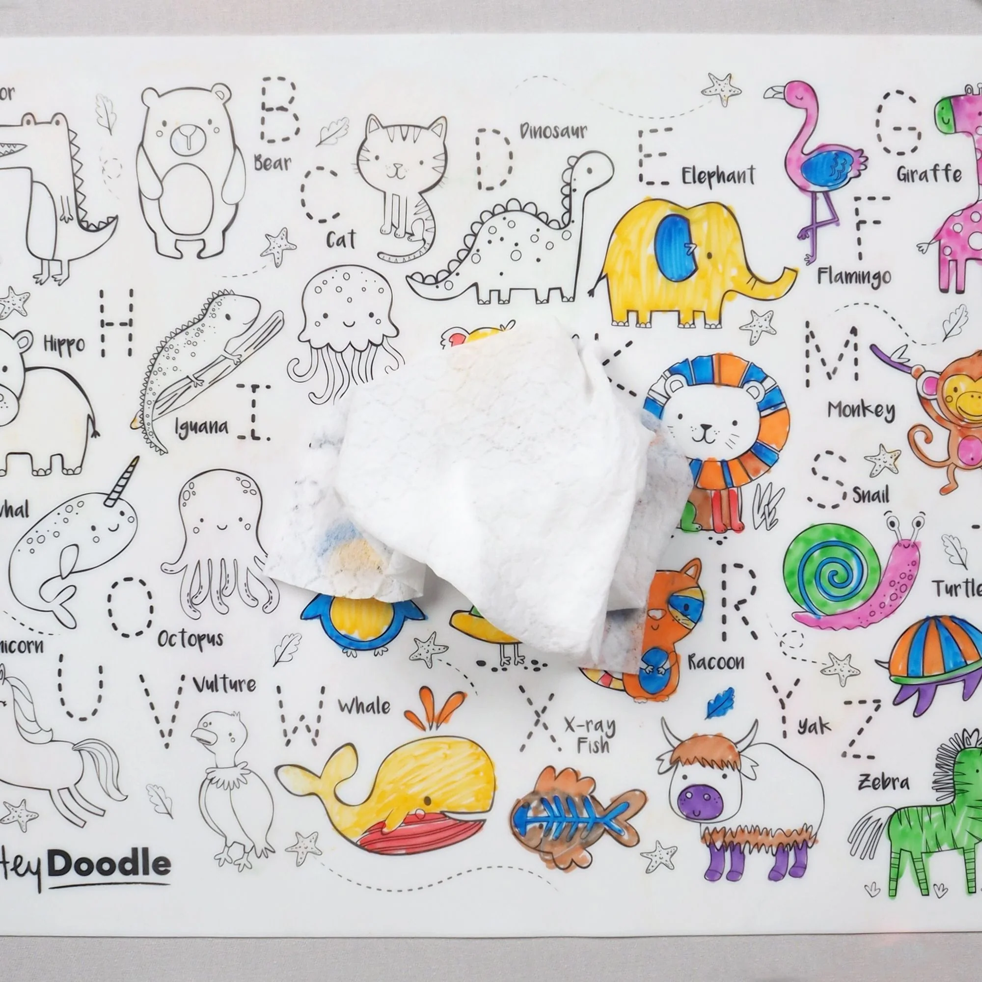 Into The Wild - Reusable silicone A3 mat: A to Z Animals - Image 5