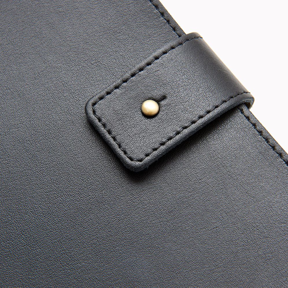 Jeremiah Brent Black Leather Journal with Snap Closure - Image 3