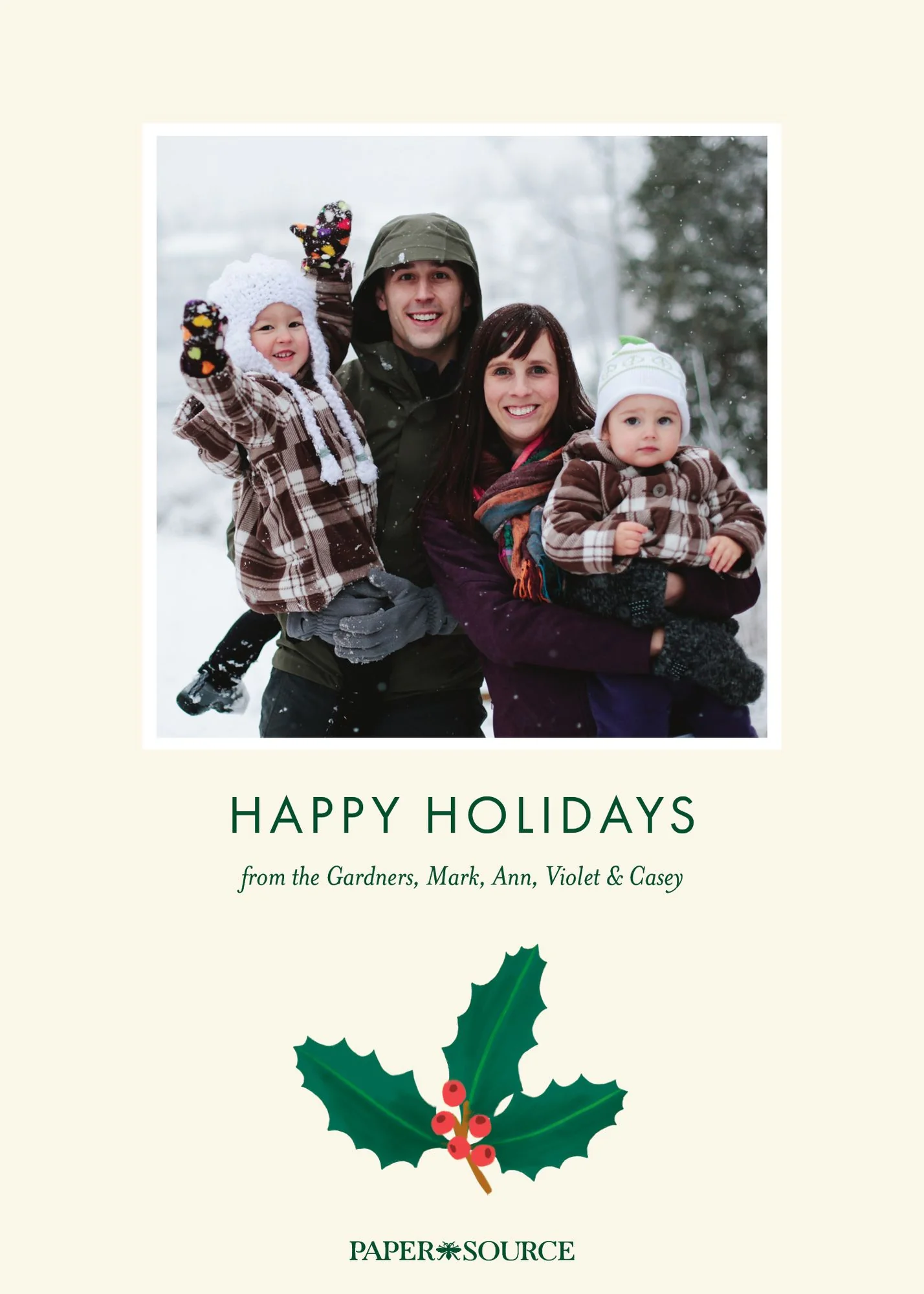 Joy Botanical Holiday Photo Card - Image 2