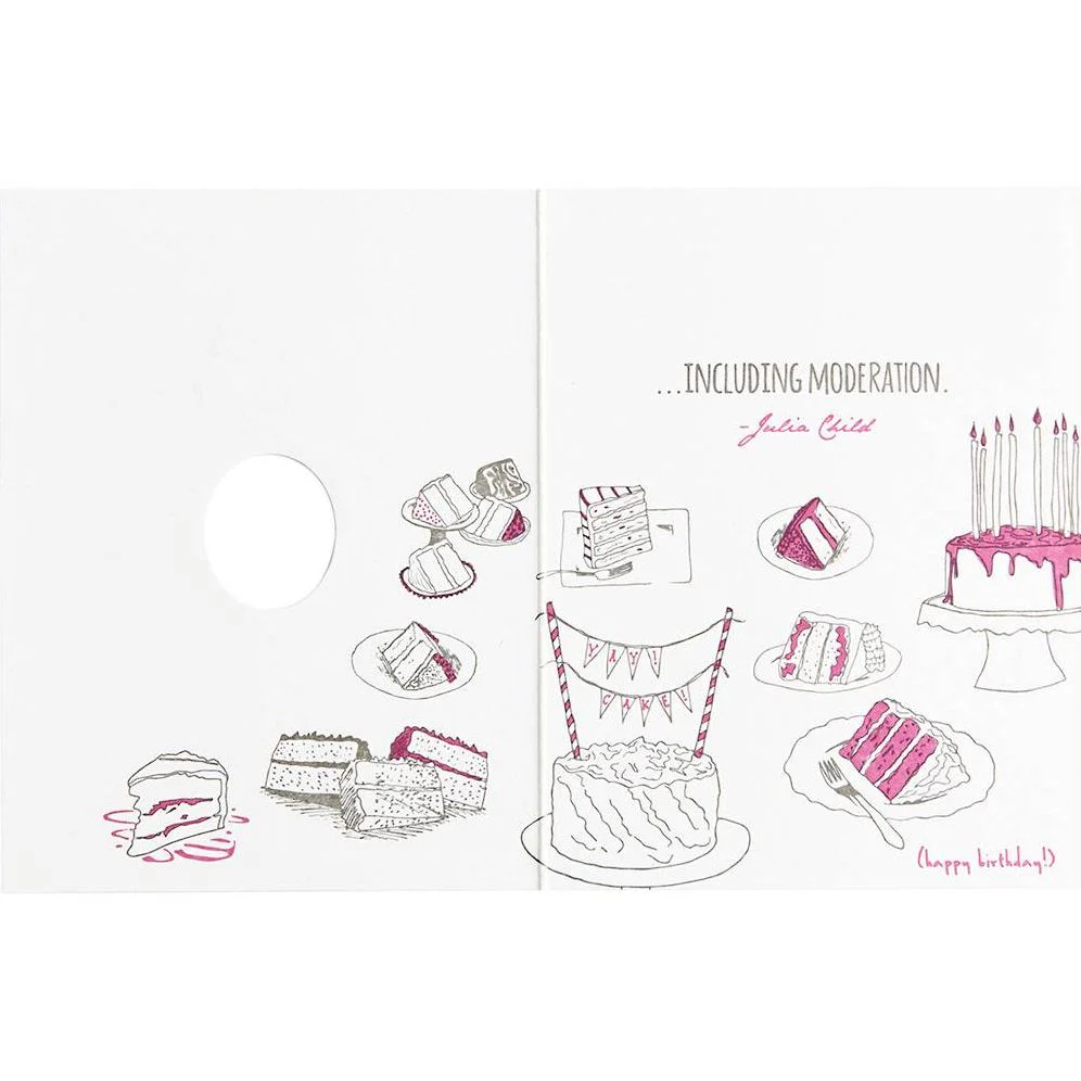 Julia Childs Cake Quote Birthday Card - Image 2