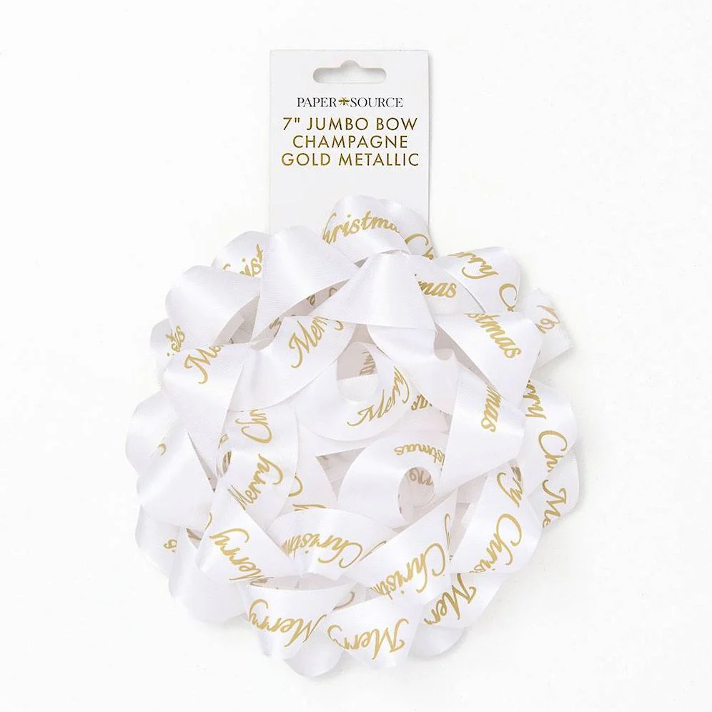 Jumbo Merry Christmas Bow 7"