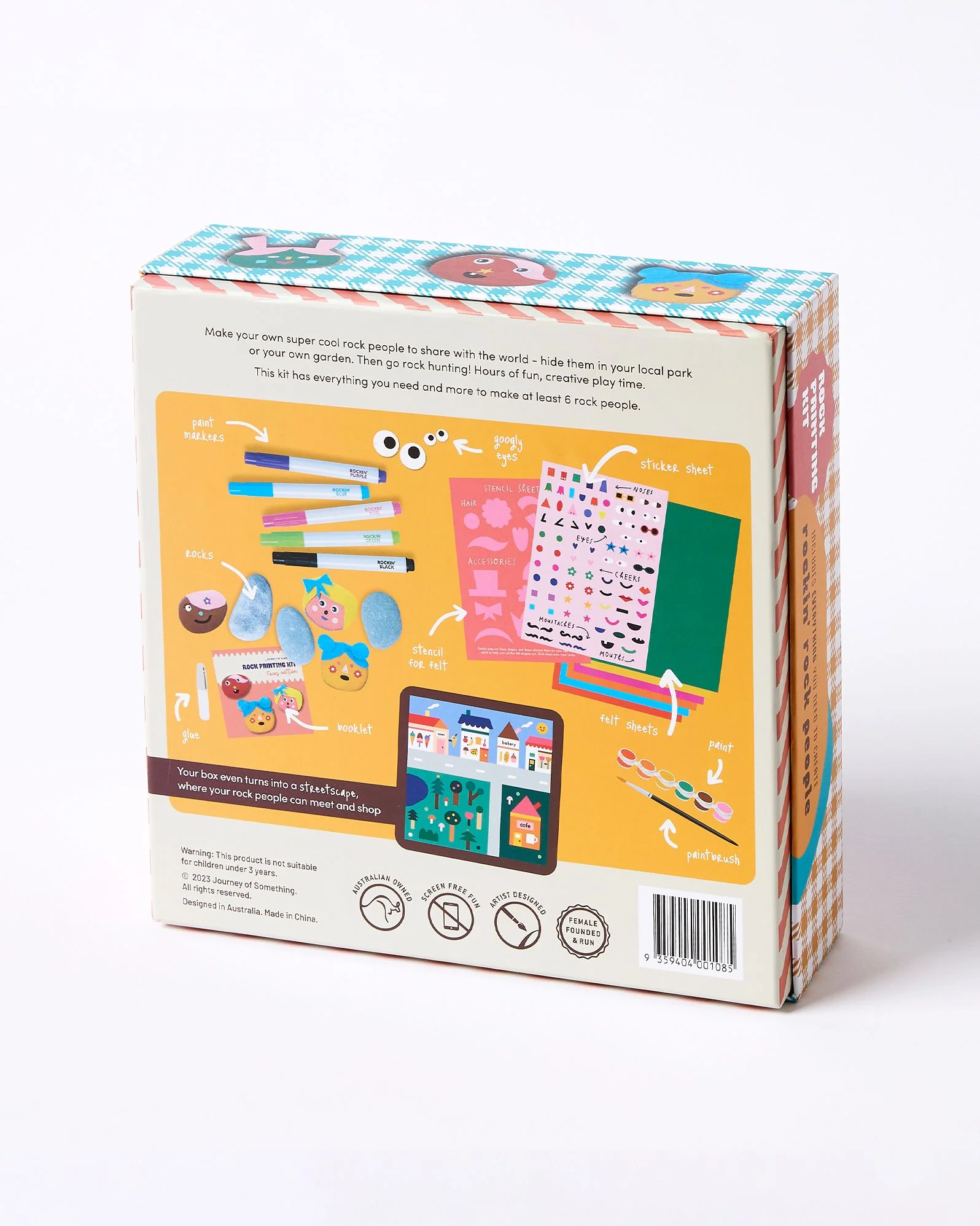 Kid's Rock Painting Kit: Cool Faces - Image 2