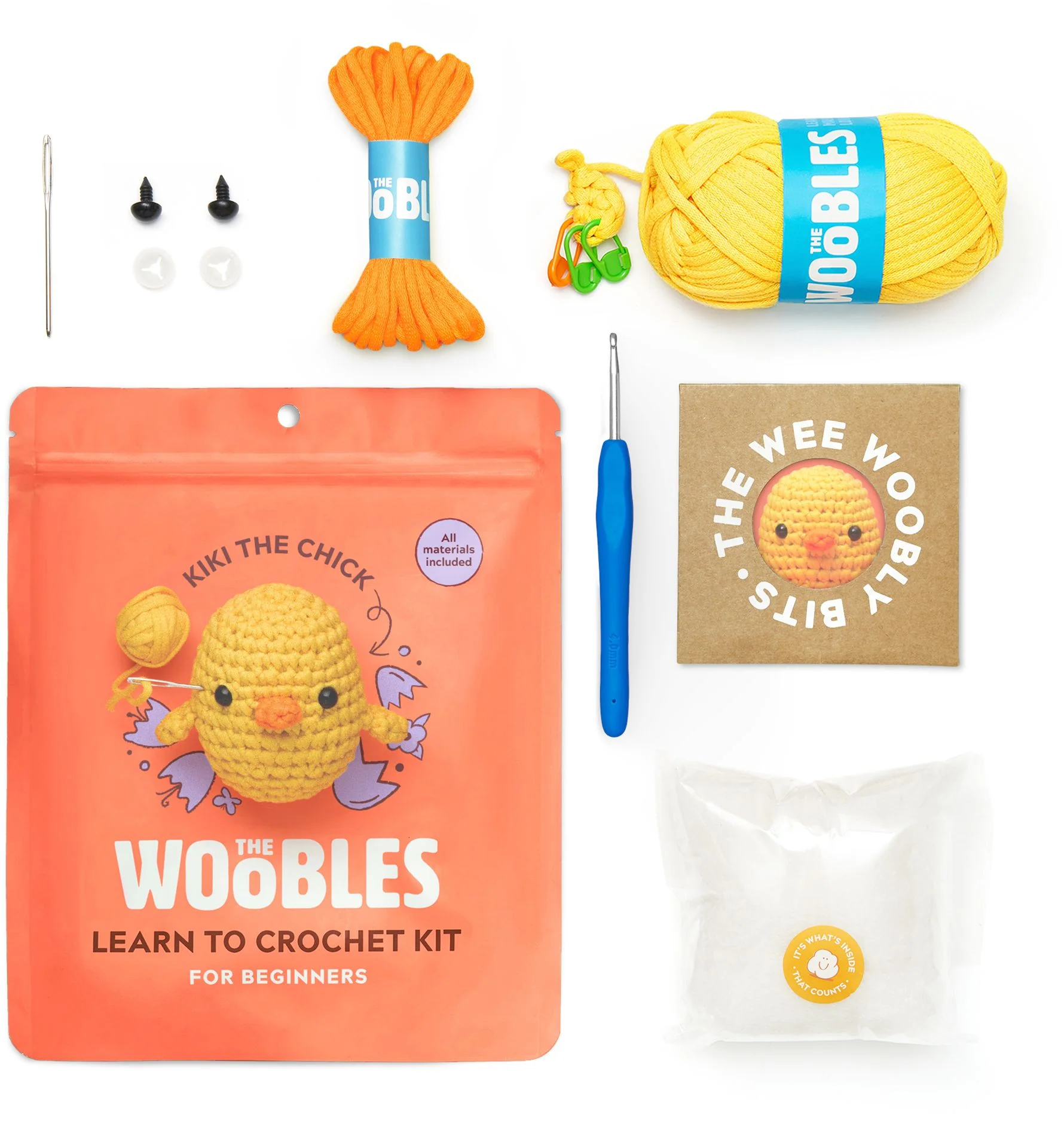 Kiki the Chick, The Woobles, Chick learn to Crochet kit - Image 4