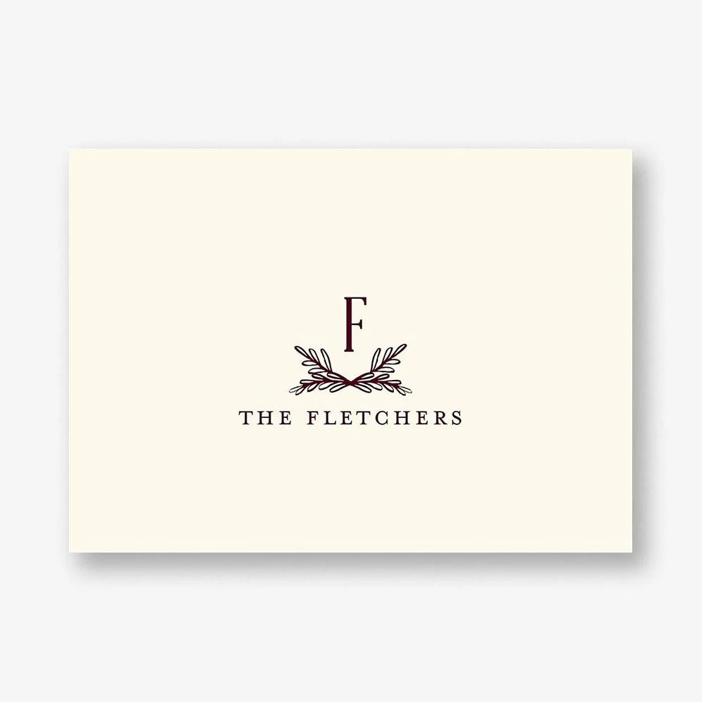 Laurel Monogram Stationery