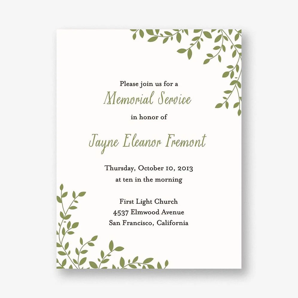 Leaves Invitation