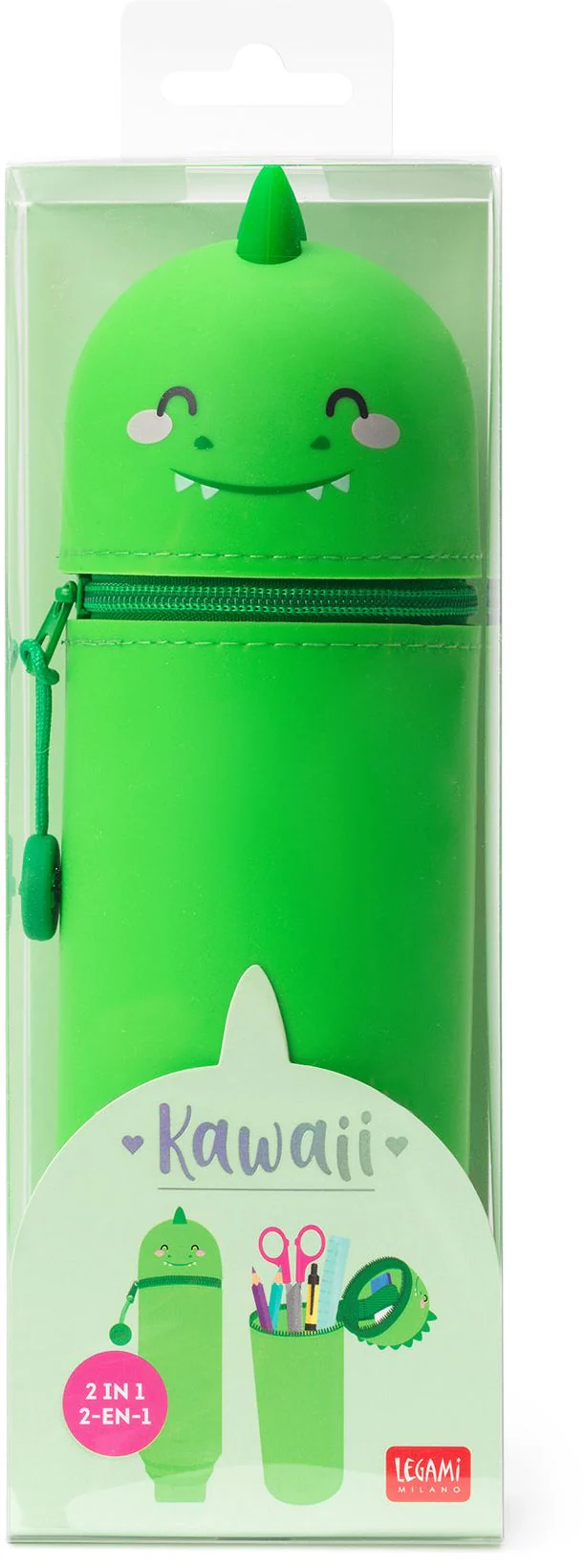Legami 2-In-1 Silicone Pencil Case - Kawaii - Dino - Image 4