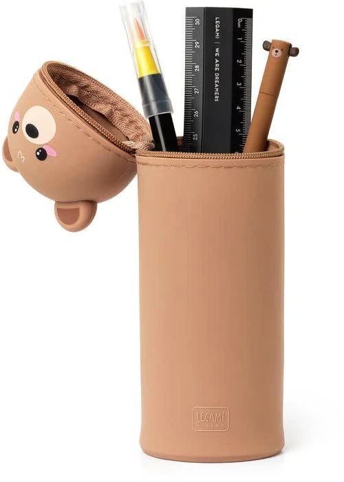 Legami 2-In-1 Silicone Pencil Case - Kawaii - Teddy Bear - Image 2