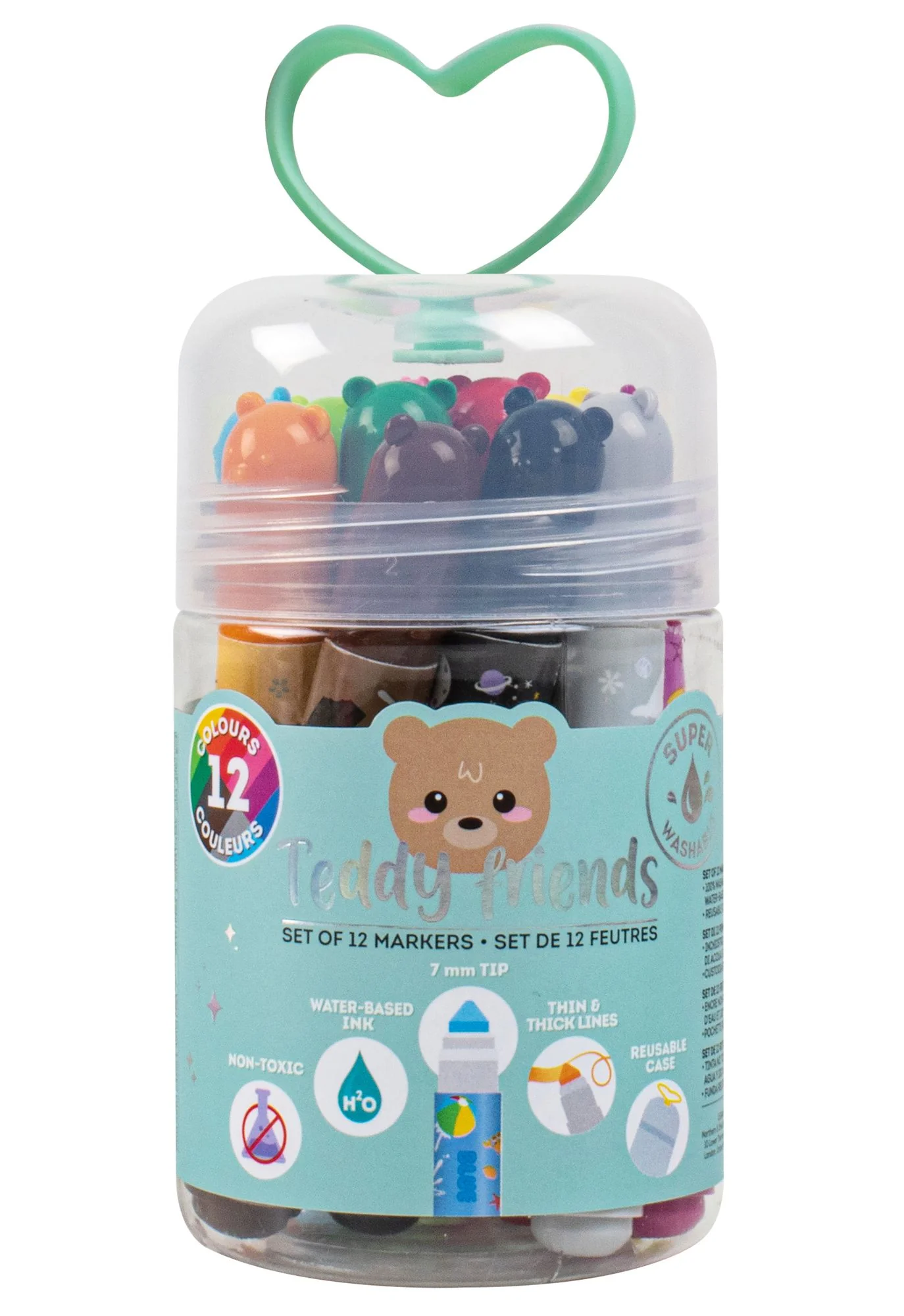 Legami Set Of 12 Markers - Teddy Friends - Teddy Bear - Image 3