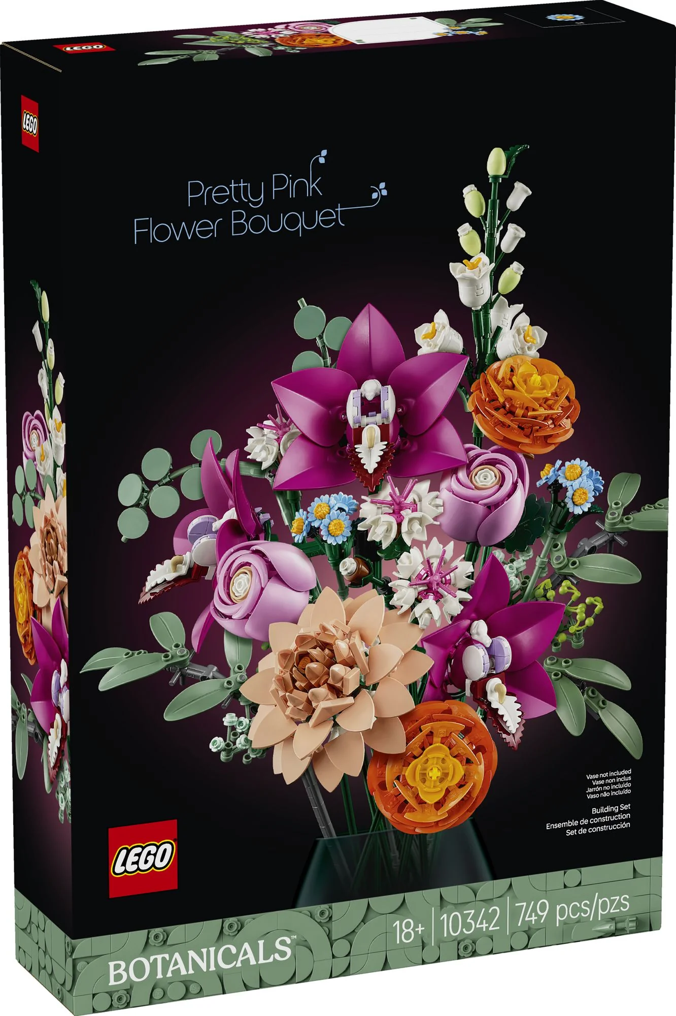LEGO Botanicals Pretty Pink Flower Bouquet 10342 - Image 6