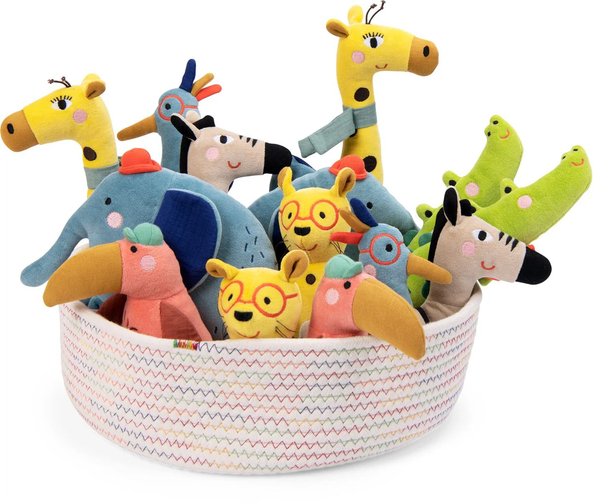 Les Toupitis Elephant Plush Toy Rattle - Image 2