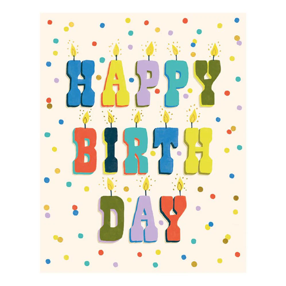 Letter Candles Birthday Card