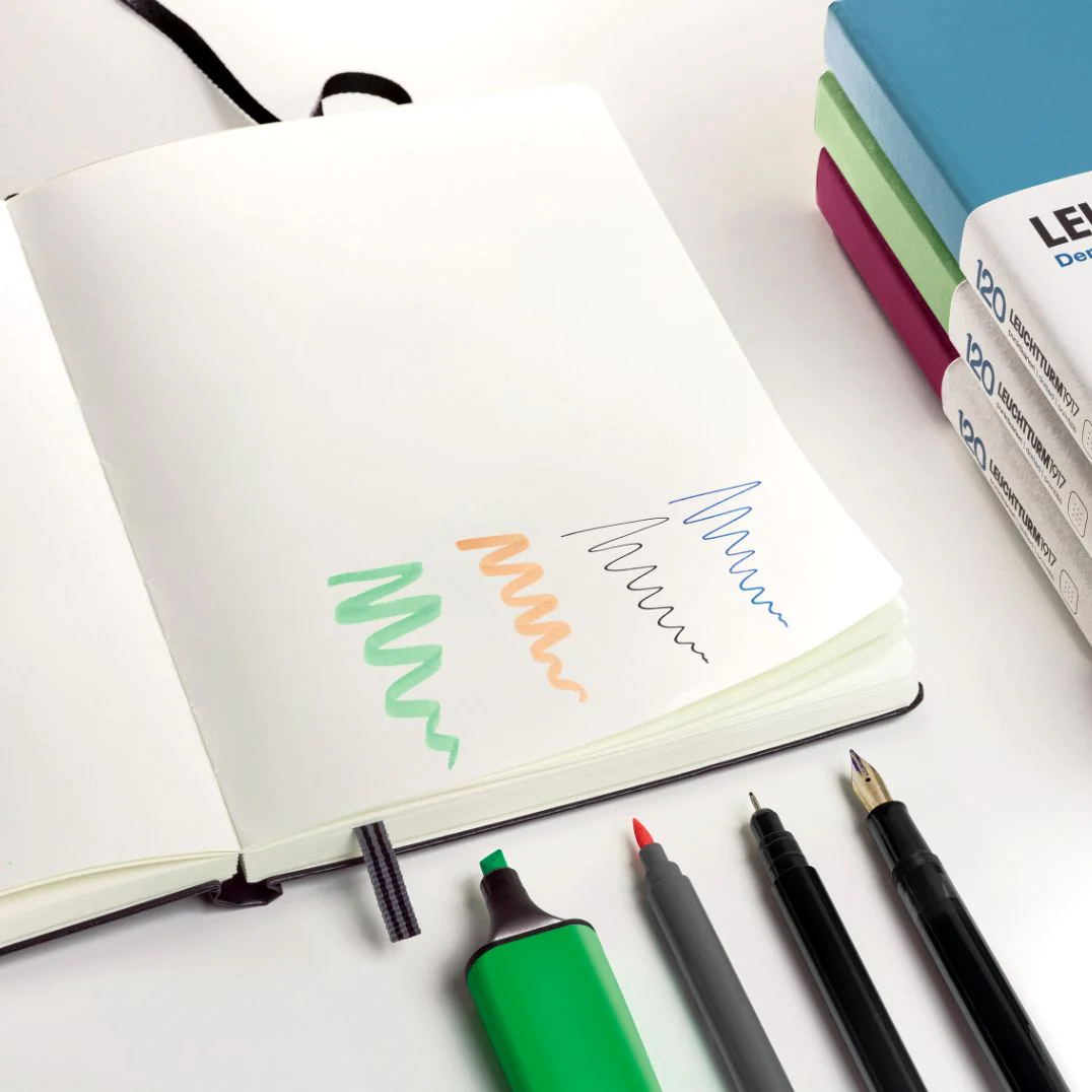 Leuchtturm Nordic Blue Dotted Page Hardcover Edition 120 Medium Notebook - Image 2