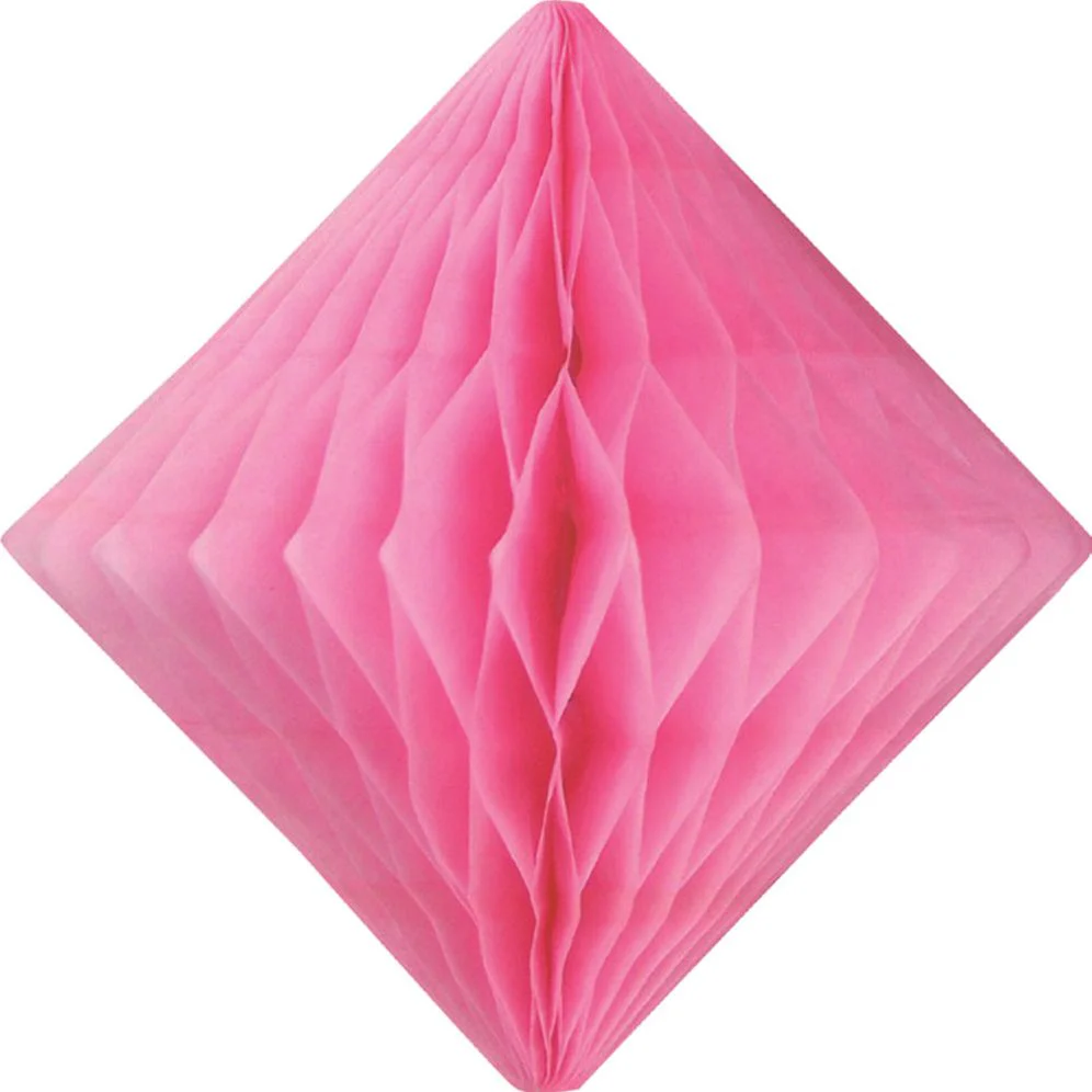 Light Pink Diamond Paper Honeycomb 15cm