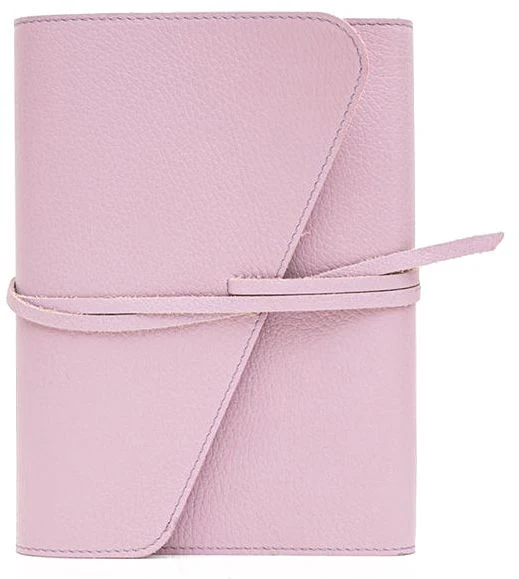 Lilac Grain Leather Journal with Tie Wraps - Image 2