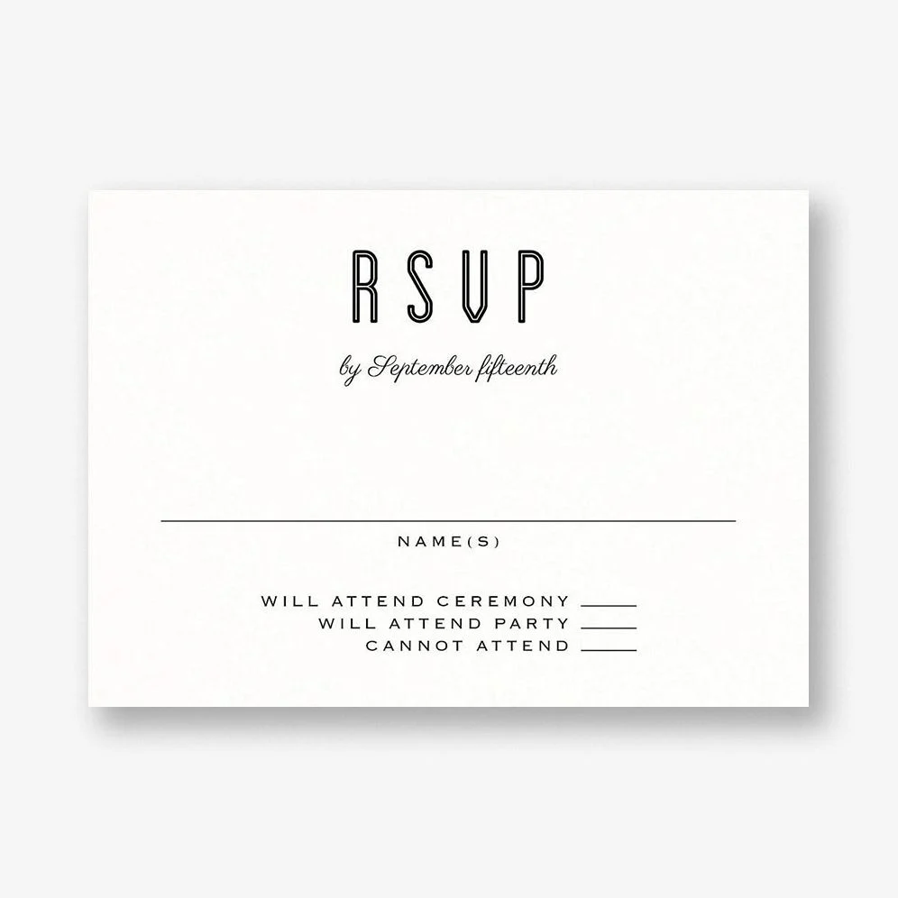 Linear Border Bar Mitzvah Response Card