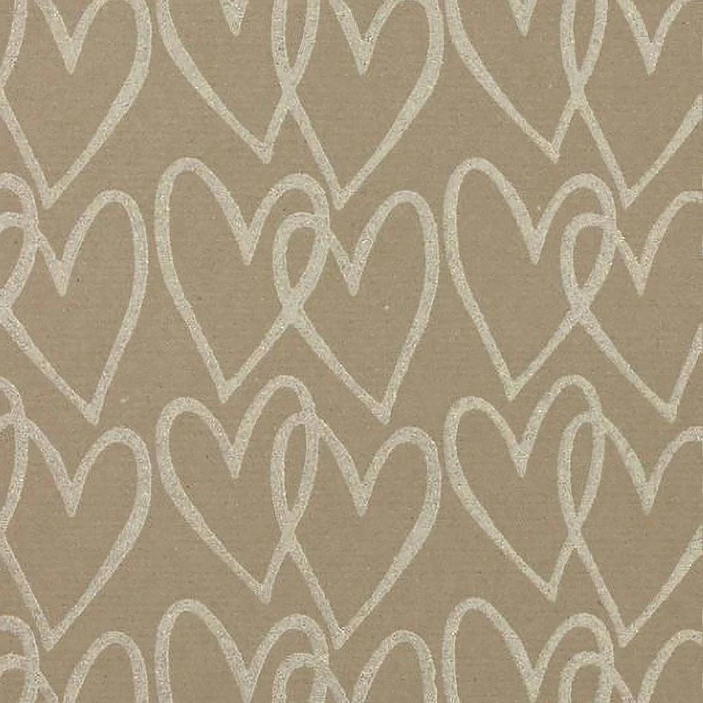 Linked Hearts Iridescent Glitter Wrapping Paper