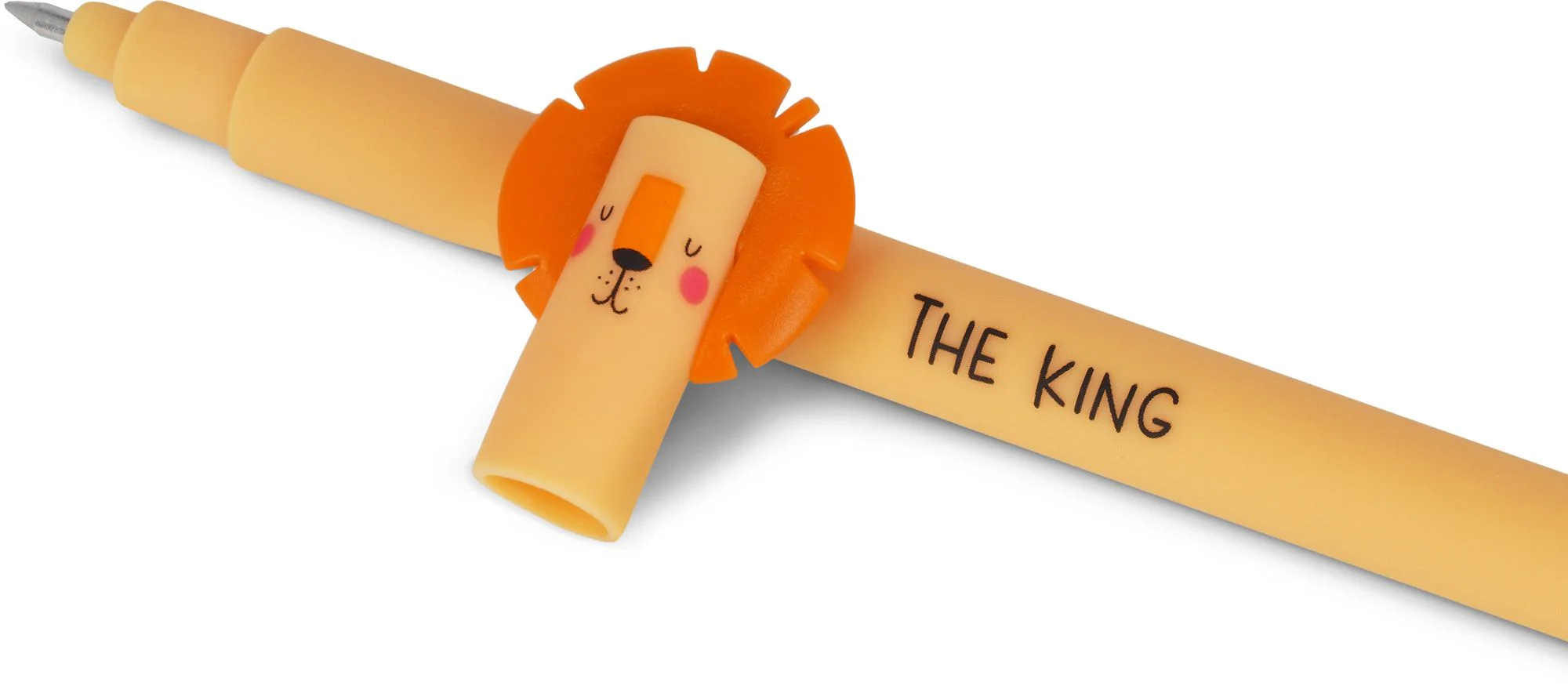 Lion Erasable Gel Pen - Orange Ink - Image 2