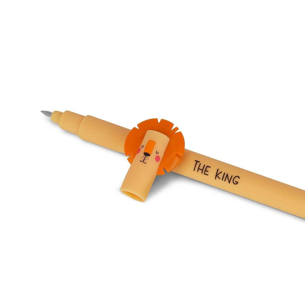 Lion Erasable Gel Pen - Orange Ink - Image 5