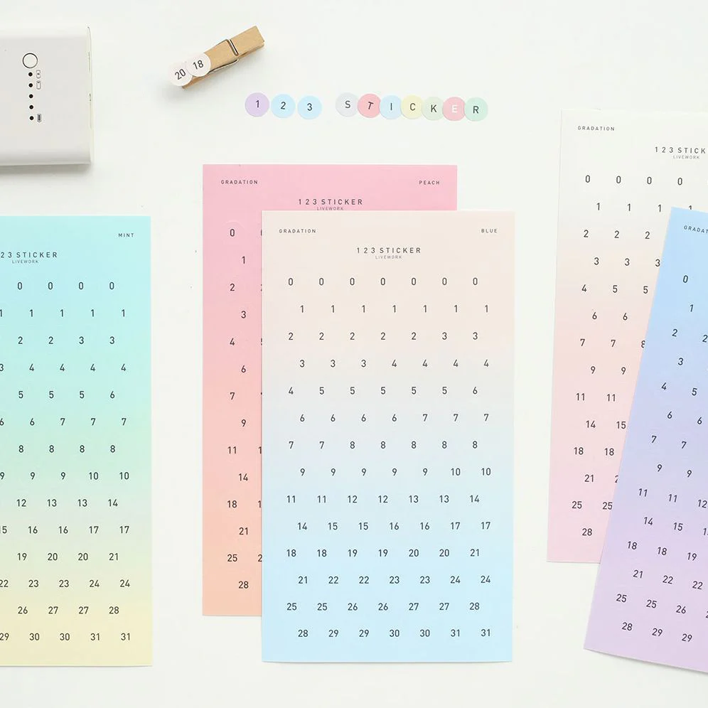 Liveworks Number 123 Sticker Sheet