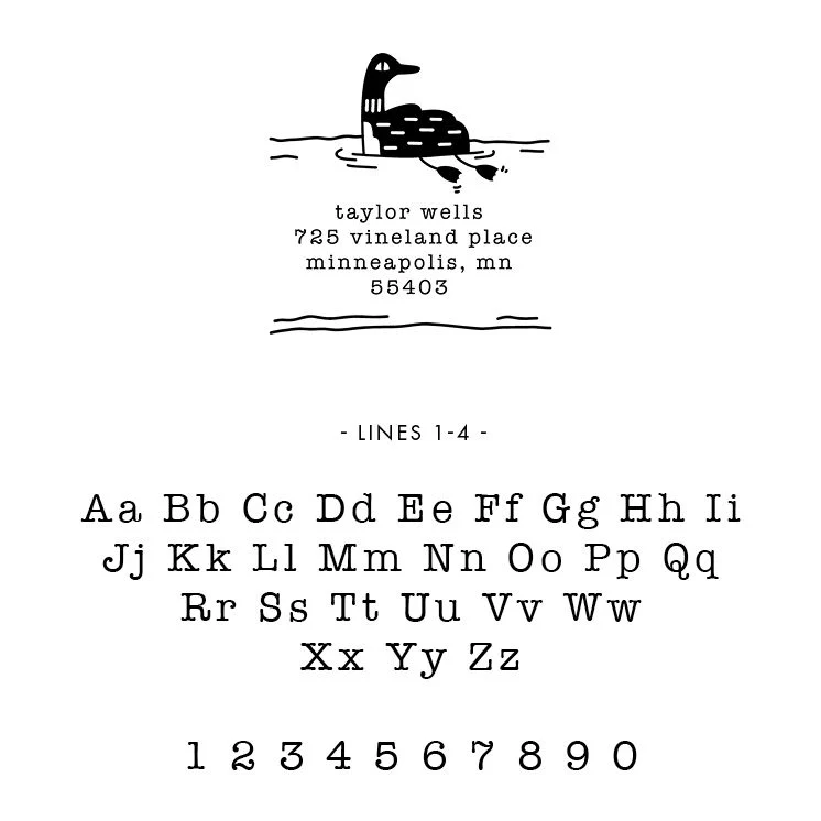 Loon and Lake Custom Stamp Gift Set - Image 2