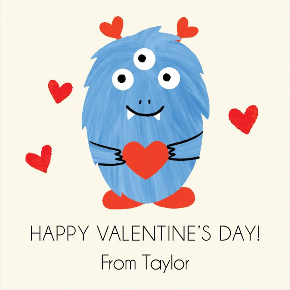 Love Monster Gift Tag Label
