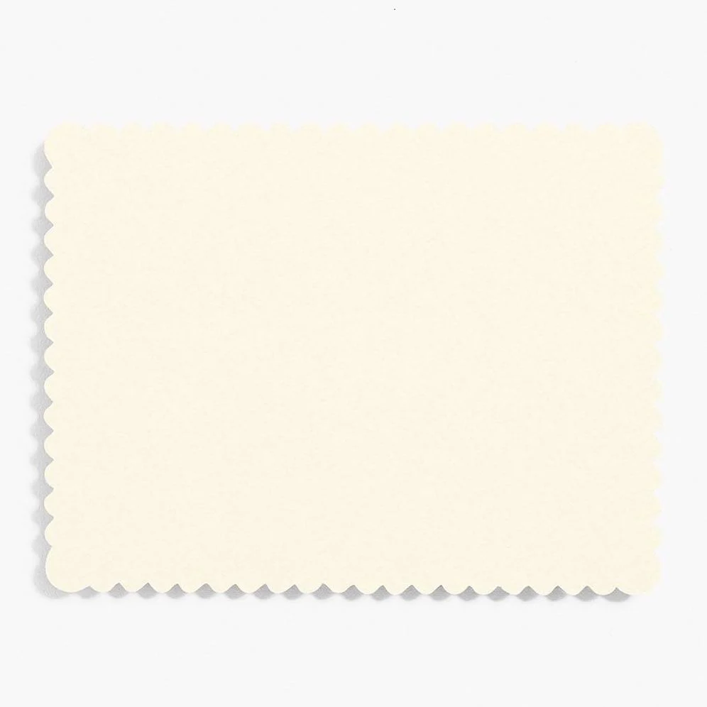 Luxe White A2 Scallop Note Cards