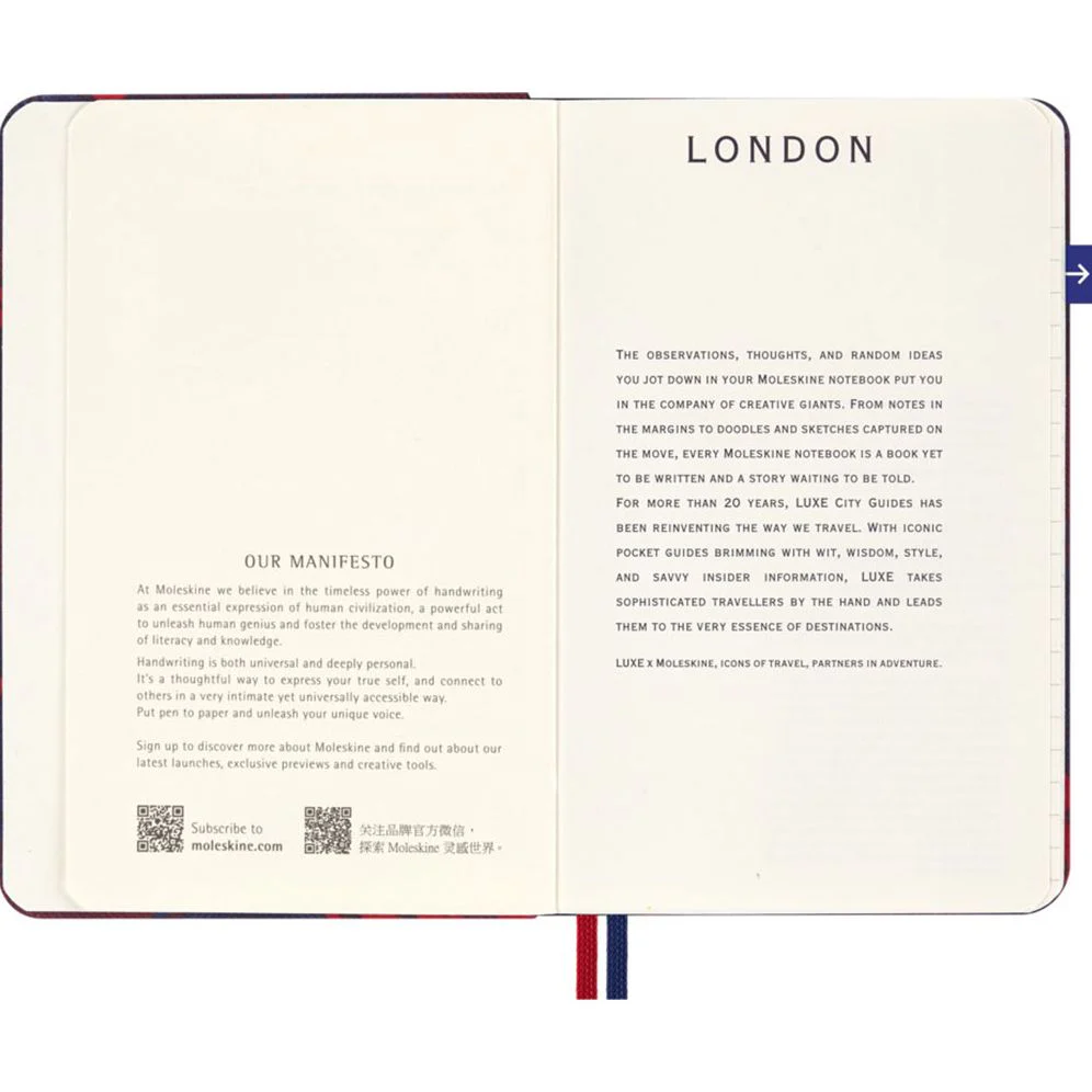 LUXE x Moleskine - London City Travel Guide Pocket Notebook - Image 2