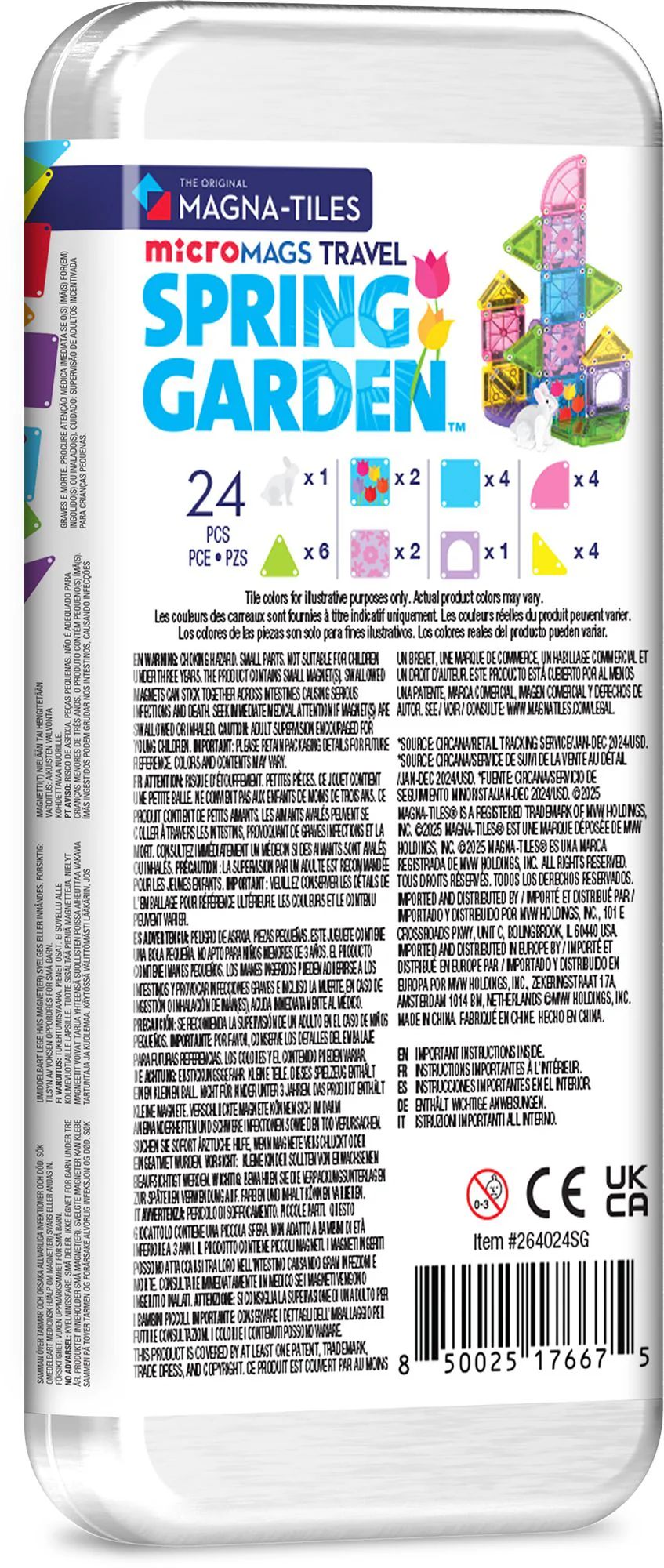 MAGNA-TILES® microMAGS Spring Garden Travel Set 24-Piece Magnetic Construction Set, The Original Magnetic Building Brand - Image 12