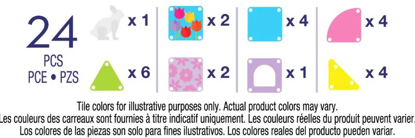 MAGNA-TILES® microMAGS Spring Garden Travel Set 24-Piece Magnetic Construction Set, The Original Magnetic Building Brand - Image 13