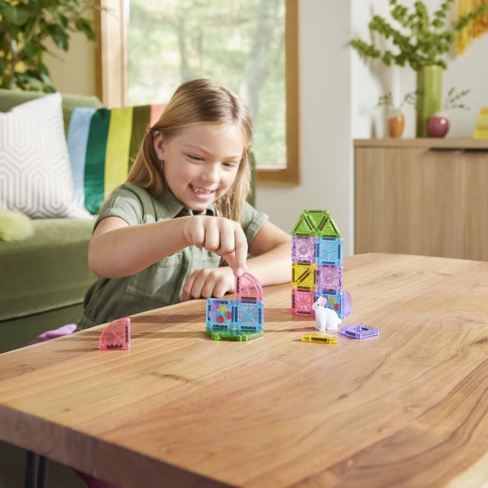 MAGNA-TILES® microMAGS Spring Garden Travel Set 24-Piece Magnetic Construction Set, The Original Magnetic Building Brand - Image 3