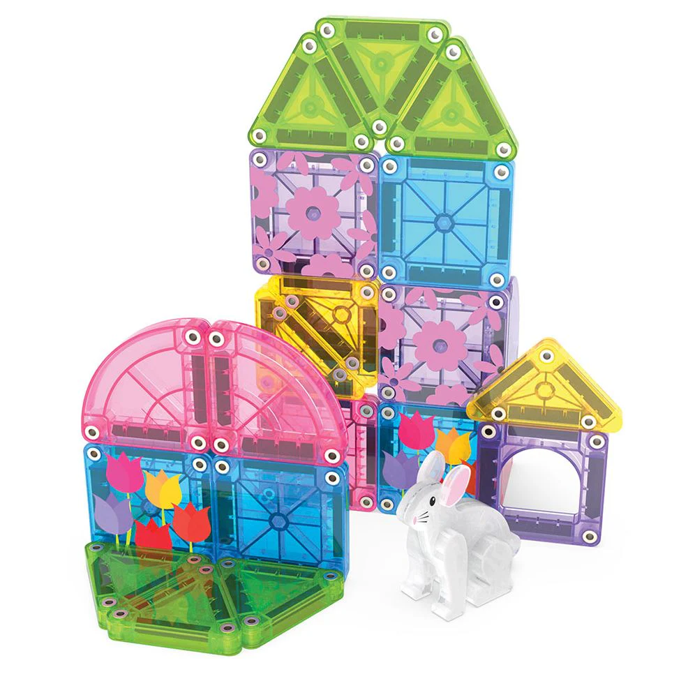 MAGNA-TILES® microMAGS Spring Garden Travel Set 24-Piece Magnetic Construction Set, The Original Magnetic Building Brand - Image 4