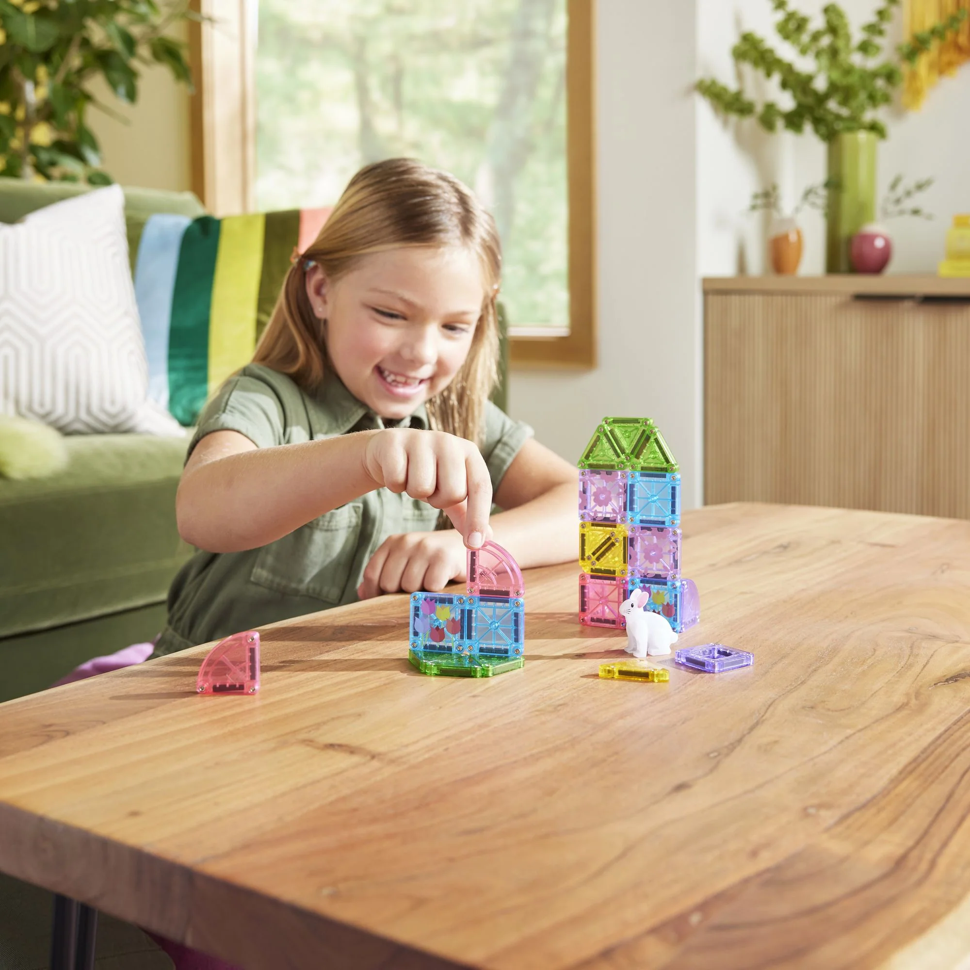 MAGNA-TILES® microMAGS Spring Garden Travel Set 24-Piece Magnetic Construction Set, The Original Magnetic Building Brand - Image 7