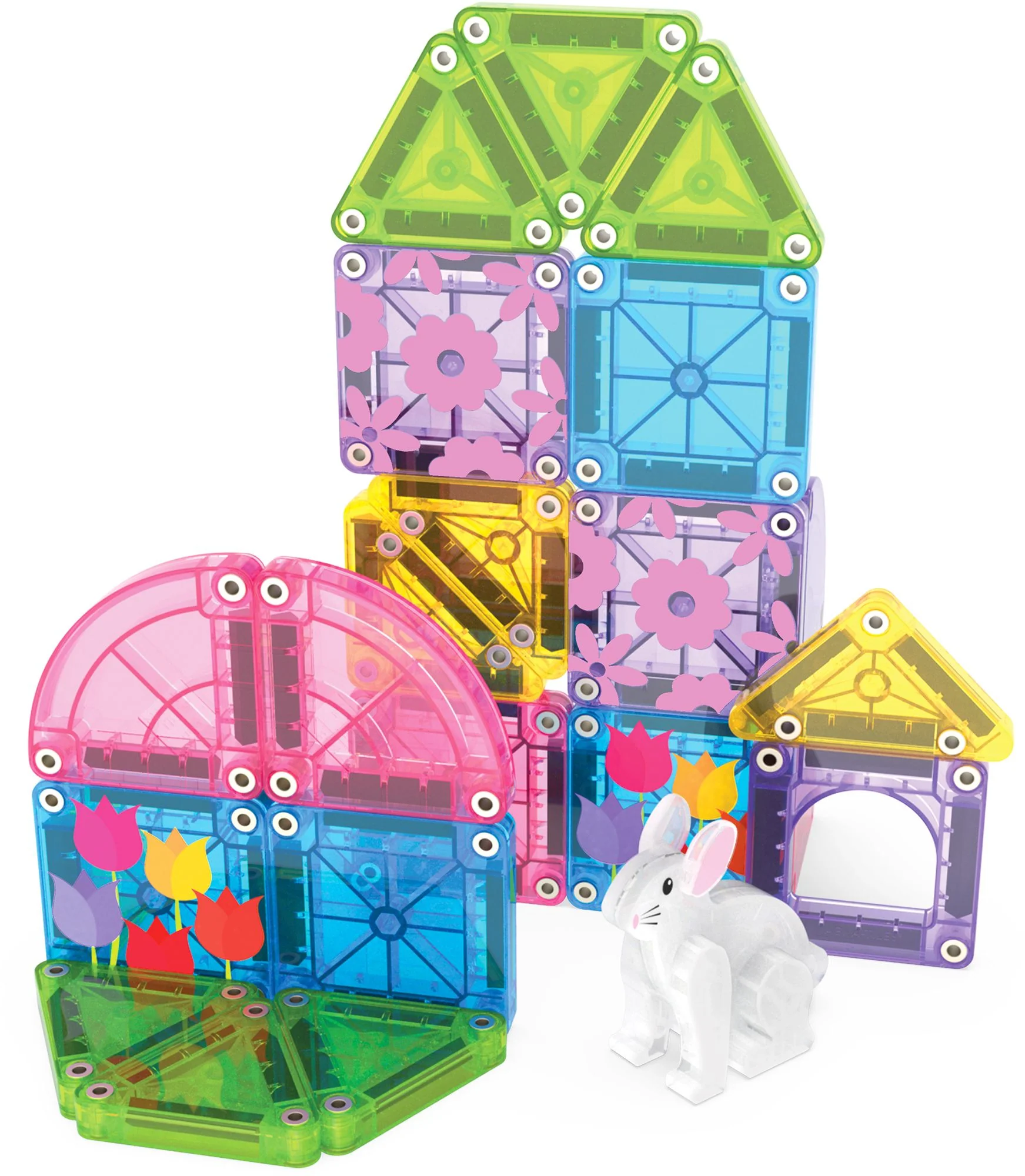 MAGNA-TILES® microMAGS Spring Garden Travel Set 24-Piece Magnetic Construction Set, The Original Magnetic Building Brand - Image 8