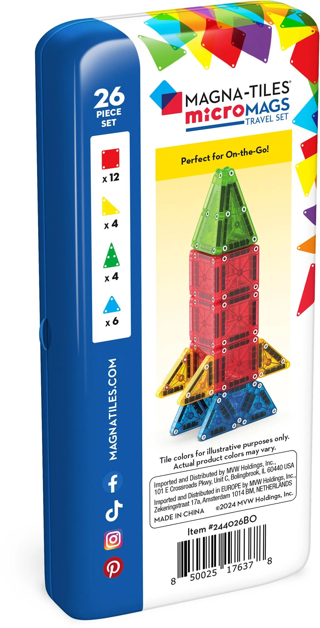 MAGNA-TILES microMAGS Travel Set, 26-Piece Magnetic Construction Set, The ORIGINAL Magnetic Building Brand - Image 15