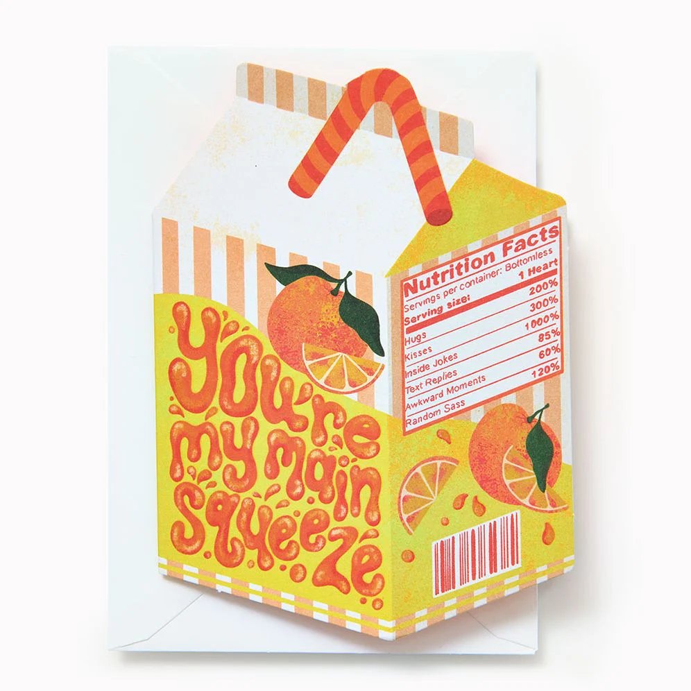 Main Squeeze Love Die Cut Card