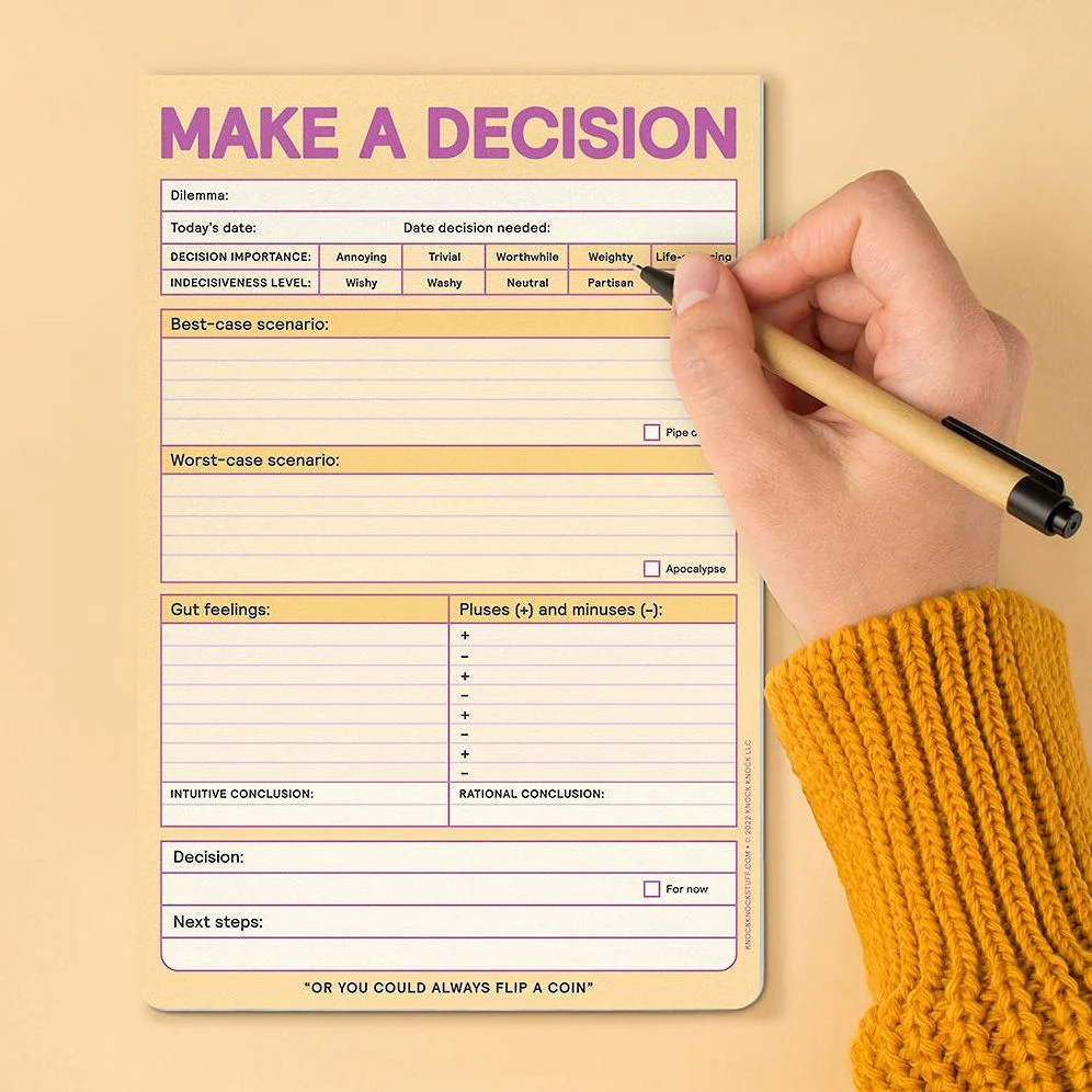 Make A Decision Knock Knock Pad - Image 2