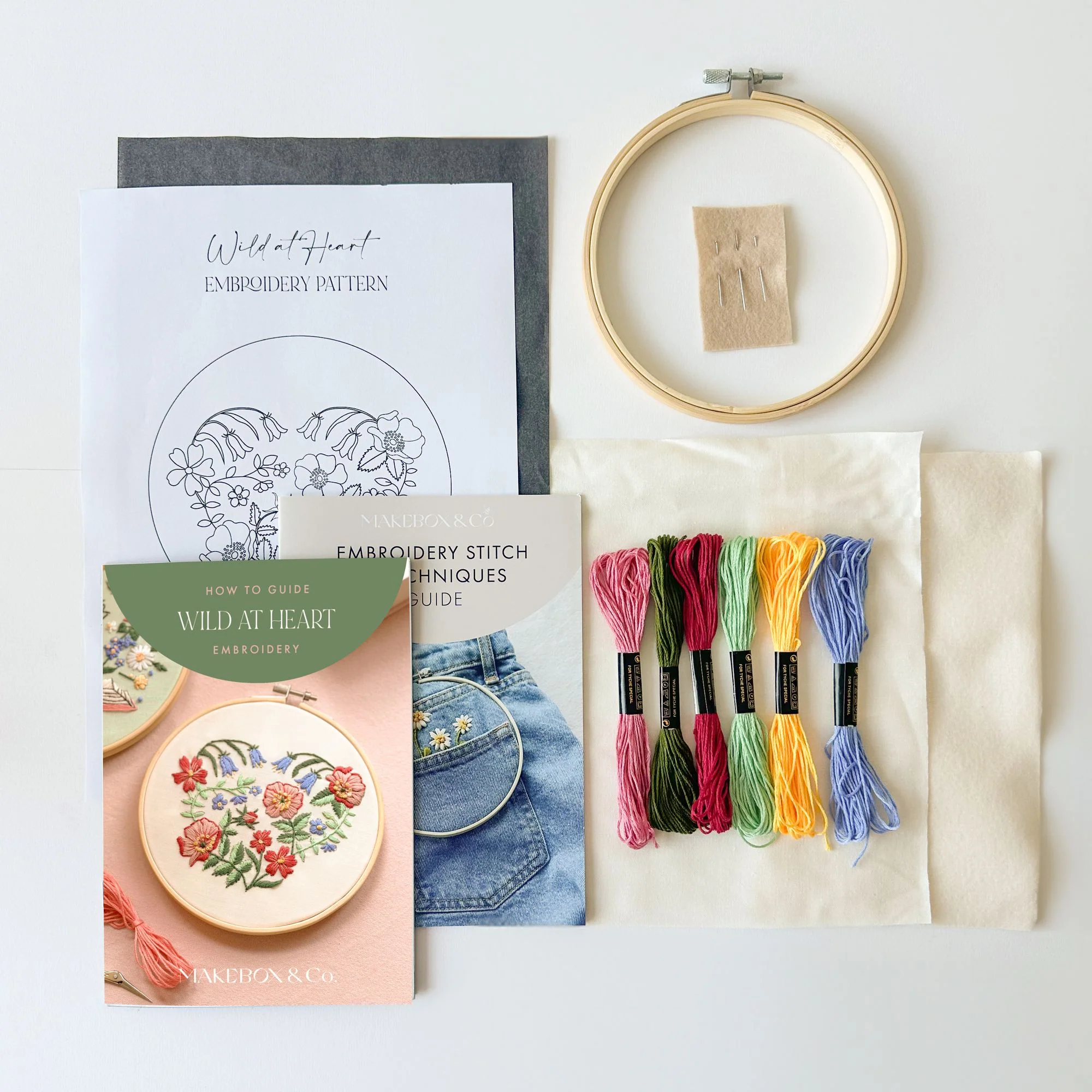 MakeBox & Co. Wild at Heart Embroidery Kit 6 inch - Image 3