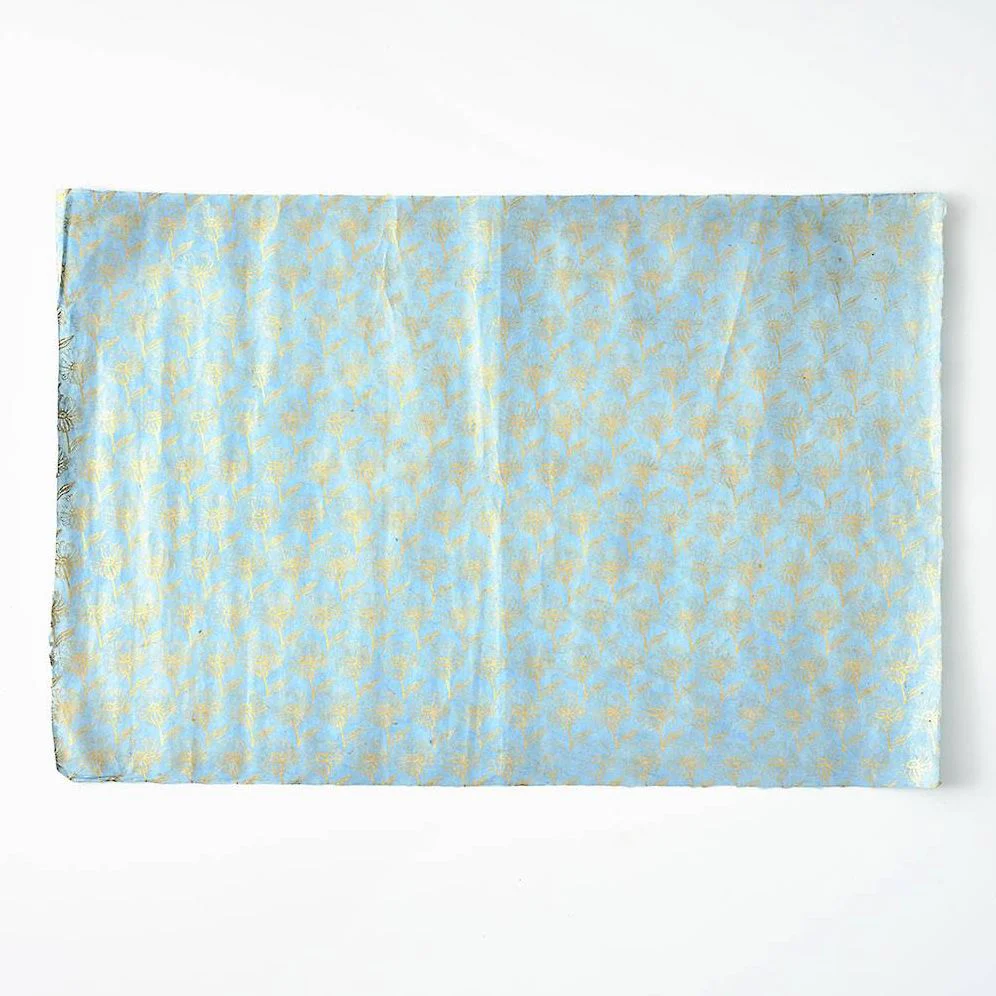 Marguerite Daisies on Light Blue Handmade Paper - Image 2