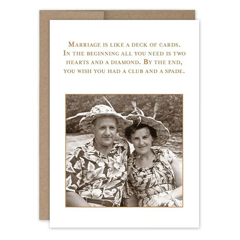 Marriage Is Like a Deck of Cards Anniversary Card