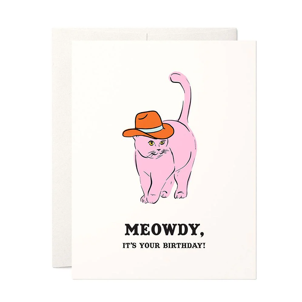 Meowdy Birthday Card