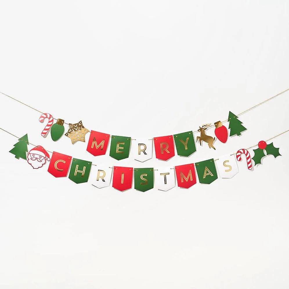 Merry Christmas Icon Garland