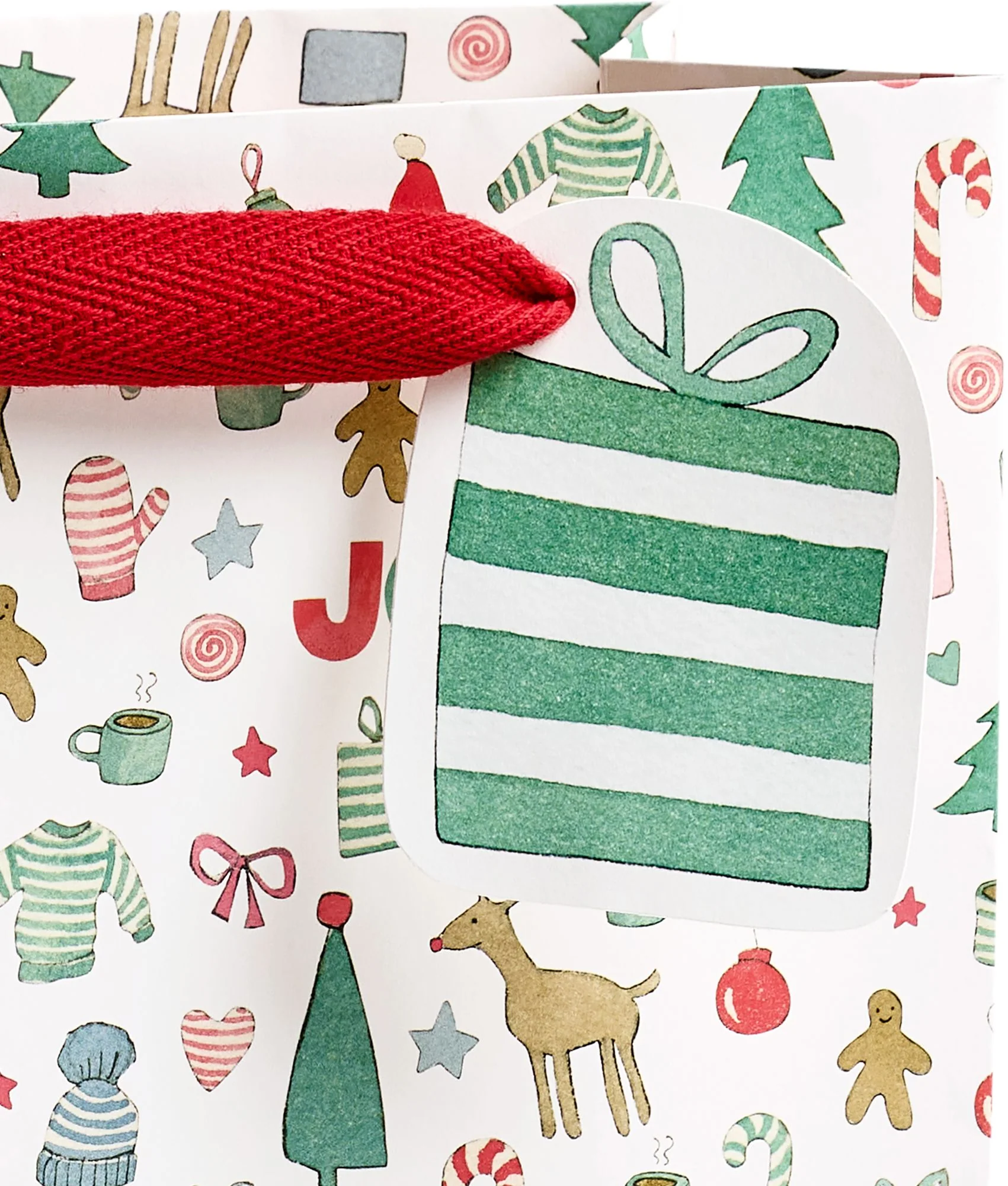 Merry Motif Medium Gift Bag - Image 3