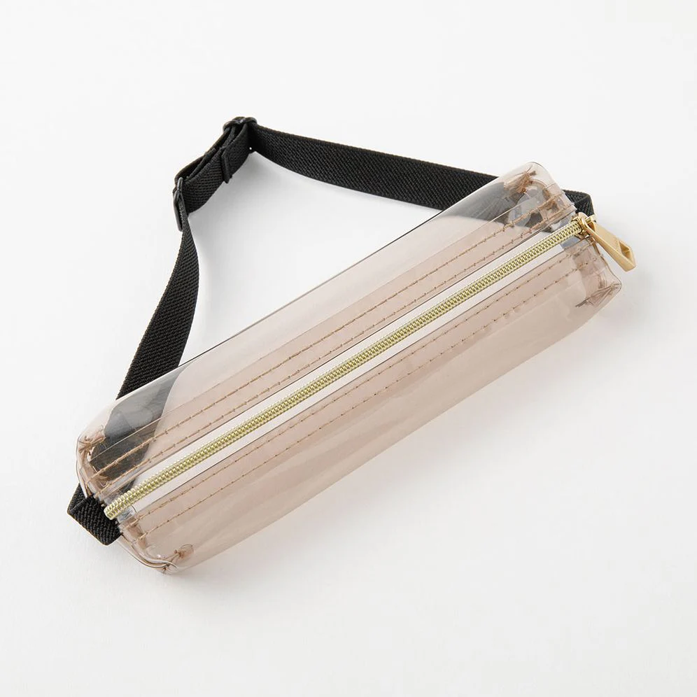 Midori Book Band Pen Case B6 A5 Clear Sepia - Image 2