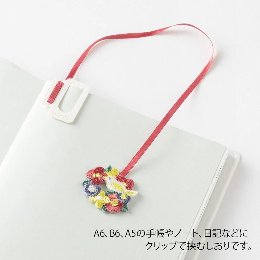 Midori Embroidery Bookmark Clip Bird - Image 8