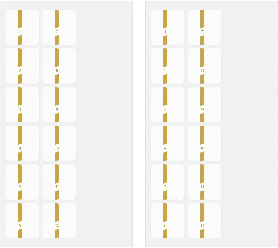 Midori Index Labels: Chiratto Gold - Image 2