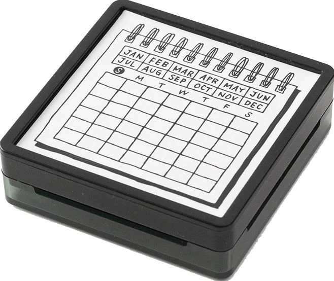 Midori Paintable Stamp - Pre-inked Calendar - Image 2