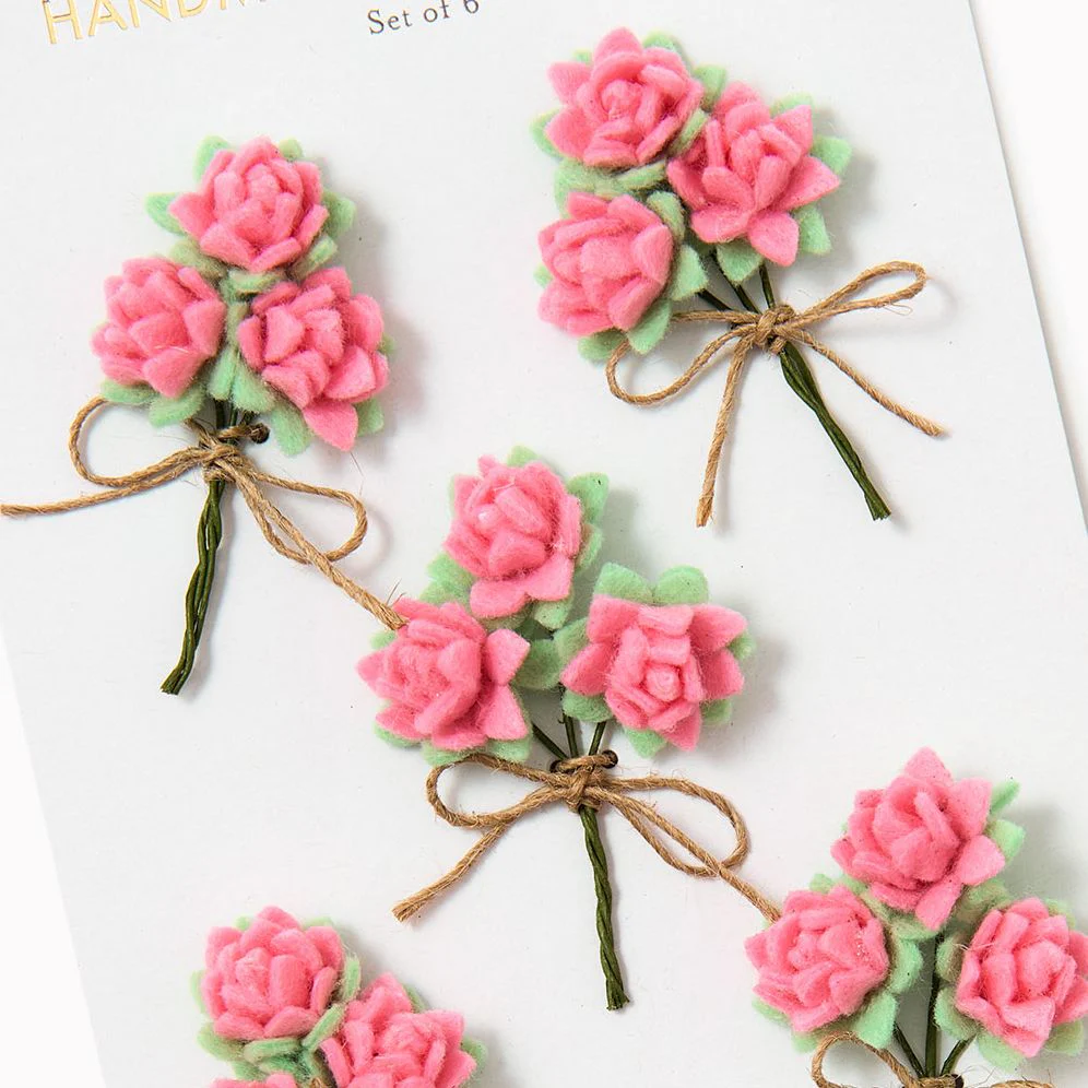 Mini Bouquet Adornment Set of 6 - Image 2