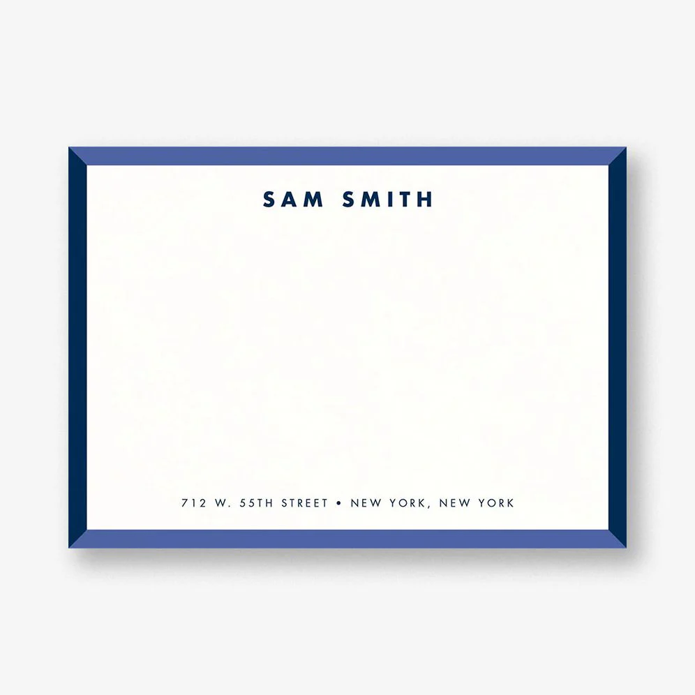 Mod Bevel Border Stationery